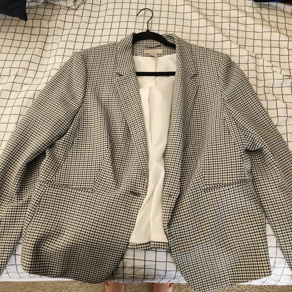 H&M Checkered Loose Fit Blazer and Suit Pants